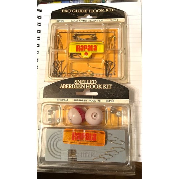 Rapala Snelled Baitholder Hook Kit RSHKT-1 35 Pcs Pro Guide Hook Kit 60 Pcs - Picture 1 of 4